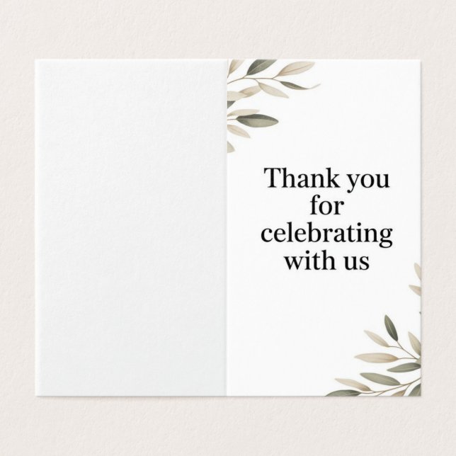 Vielen Dank für das Celebrating - Elegante Wedding (Außenseite Aufgefaltet)