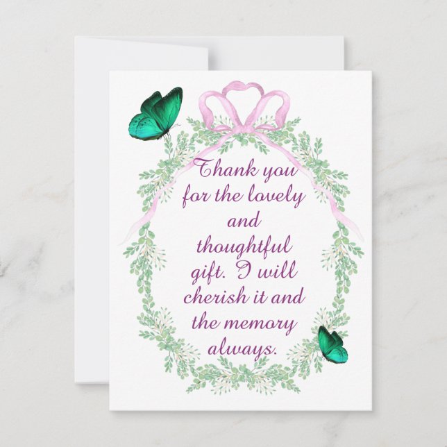 VIELEN DANK FÜR DAS GESCHENK, DIE KARTE (Vorderseite)