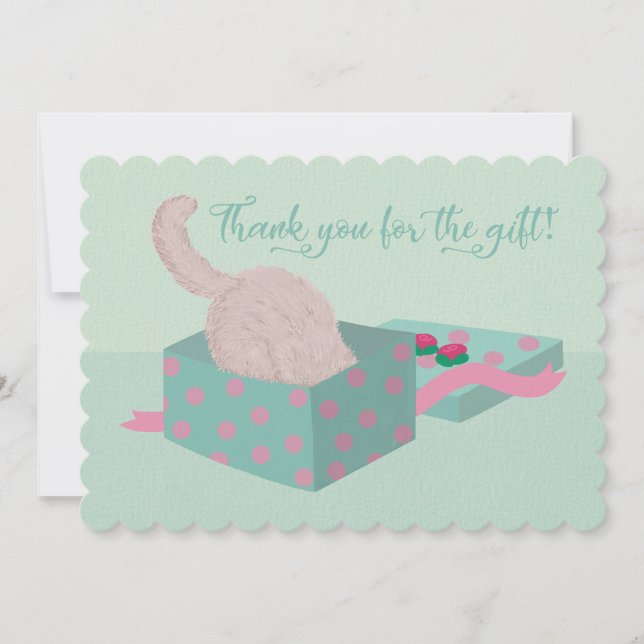 Vielen Dank für das Geschenk Niedliche Katze in de (Vorderseite)
