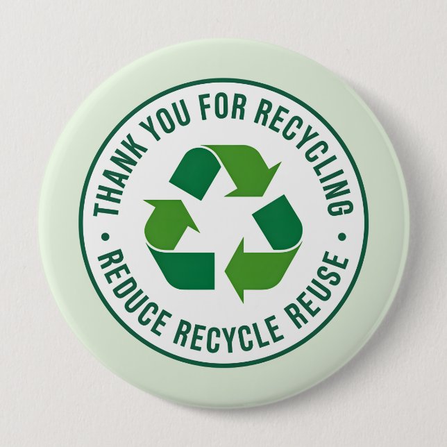 Vielen Dank für das Recycling Button (Vorderseite)