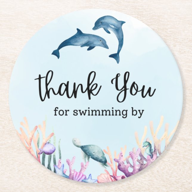 Vielen Dank für das Schwimmen durch Untersetzer de (Vorderseite)
