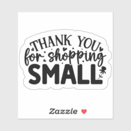 Vielen Dank für das Shopping Small Aufkleber