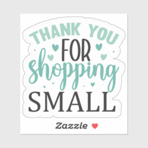 Vielen Dank für das Shopping Small Aufkleber