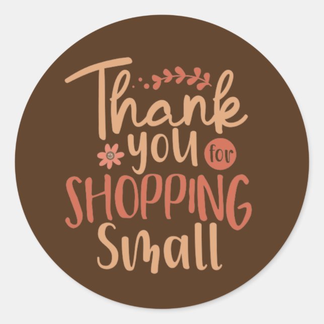 Vielen Dank für das Shopping von kleinen Stickers (Vorderseite)