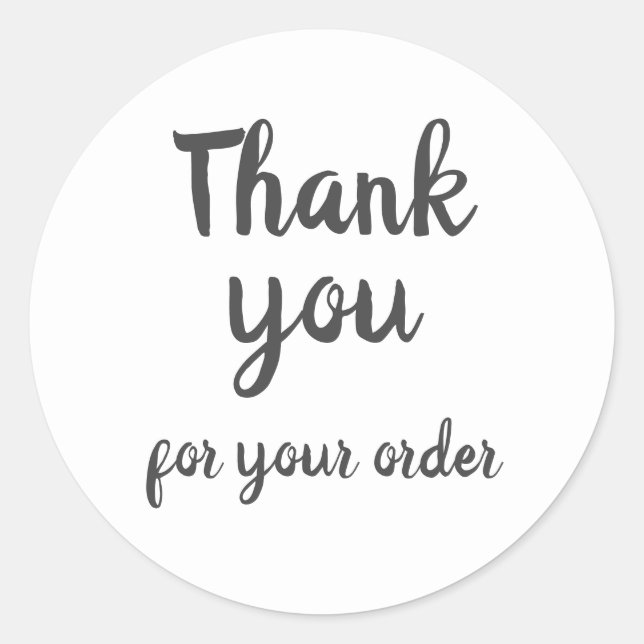 Vielen Dank für Deine Bestellung Runder Aufkleber (Vorderseite)