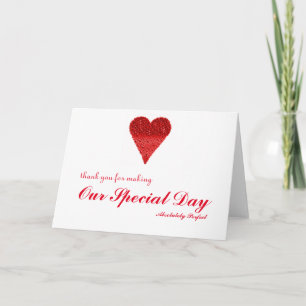 Vielen Dank für den besonderen Tag mit Bubbles Her Dankeskarte