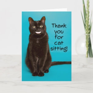 Vielen Dank für den Cat Black Cat WIth Human Teeth Feiertagskarte