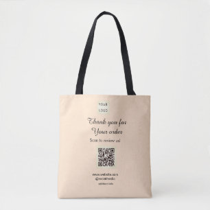 Vielen Dank für die Bestellung Scan Bewerten Sie u Tasche
