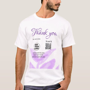 Vielen Dank für die Bestellung Scan QR lila Blätte T-Shirt