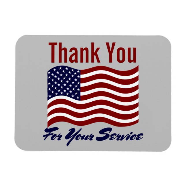 Vielen Dank für die Fahne von Service American Magnet (Horizontal)