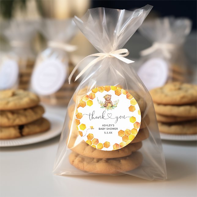 Vielen Dank für die Farbe des Honigs Runder Aufkleber (Von Creator hochgeladen)