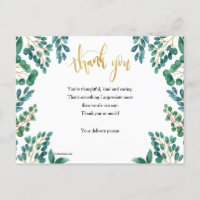 Vielen Dank für die Foliage Post Card
