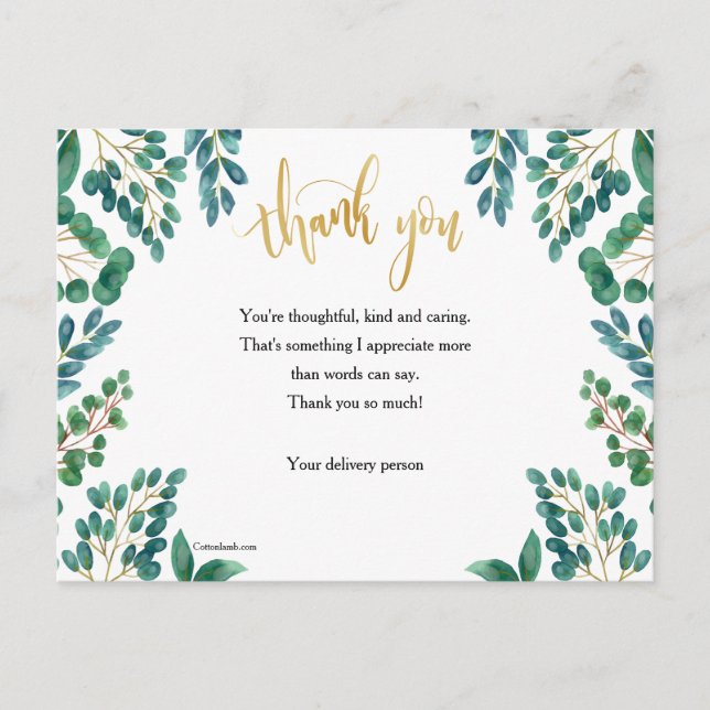 Vielen Dank für die Foliage Post Card Postkarte (Vorderseite)