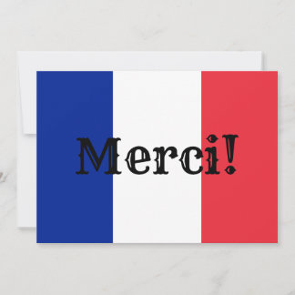 Vielen Dank für die französische Flagge Dankeskarte