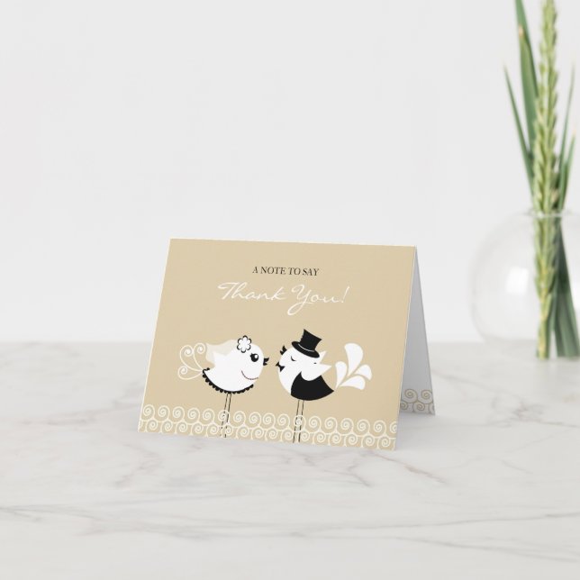 Vielen Dank für die geklappte Karte zum Hochzeitst (Vorderseite)