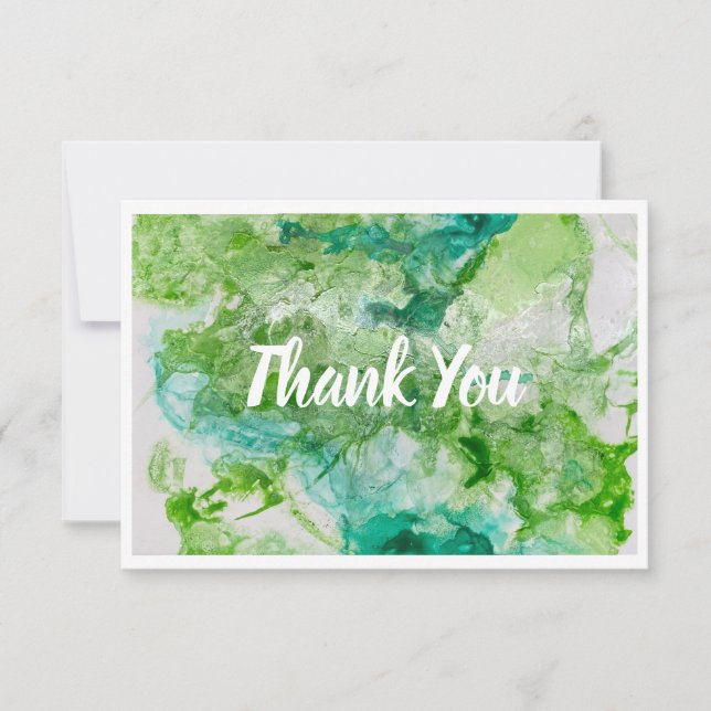 Vielen Dank für die Green Flat Note Card  Dankeskarte (Vorderseite)