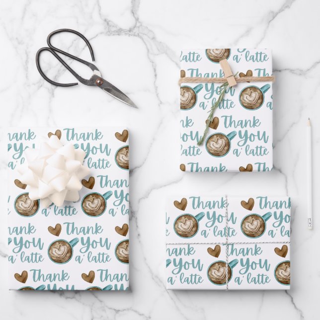Vielen Dank für die neuesten Papierblätter Geschenkpapier Set (Vorderseite)