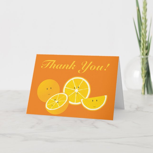 Vielen Dank für die Orangen-Gruppe Dankeskarte (Vorderseite)