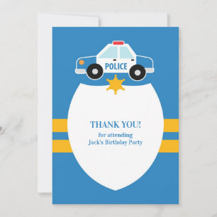 Vielen Dank für die Polizei Theme Card Dankeskarte