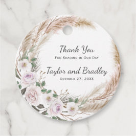 Vielen Dank für die tropische Flora Pampas Grass,  Geschenkanhänger