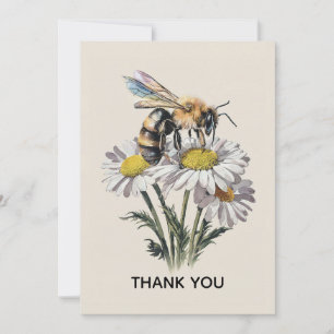 Vielen Dank für die Wasserfarbe Honey Bee Mitteilungskarte