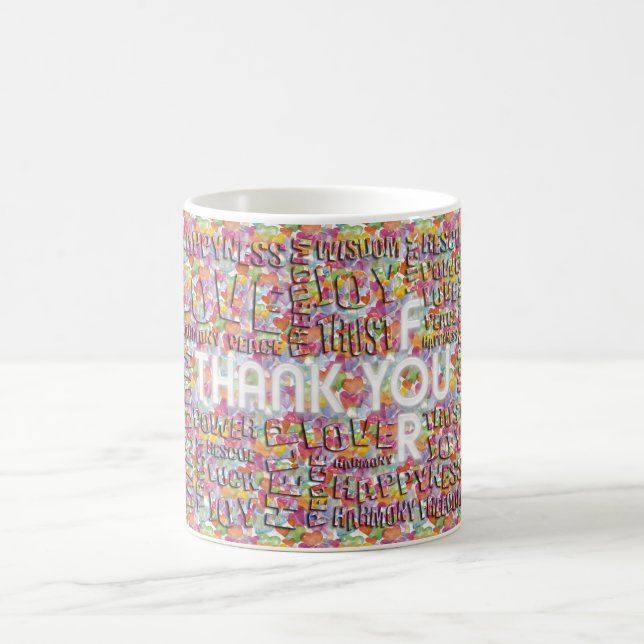 Vielen Dank für ... Herzmuster Kaffeetasse (Mittel)