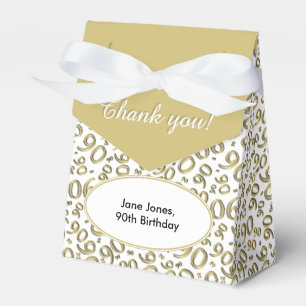 Vielen Dank für Ihr 90. Geburtstag Gold/Weiß Mus Geschenkschachtel