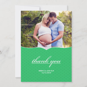 Vielen Dank für Ihr Baby Dusche Foto Flat Card Dankeskarte