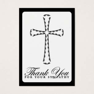 Vielen Dank für Ihr Beileid (elegantes Kreuz)