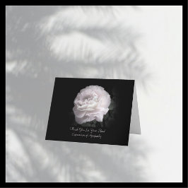 Vielen Dank für Ihr Beileid, One Pale Pink Rose Dankeskarte