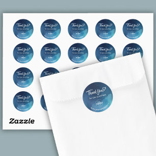 Vielen Dank für Ihr benutzerdefiniertes Logo/ Webs Runder Aufkleber