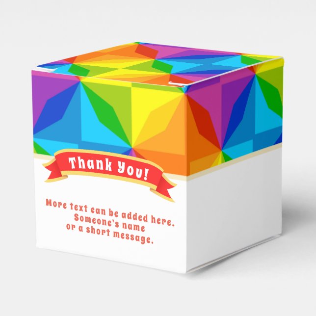 Vielen Dank für Ihr buntes Design Geschenkschachtel (Vorderseite)