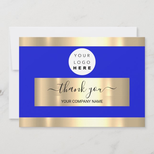 Vielen Dank für Ihr Business Insert Card Royal Blu Einladung (Vorderseite)