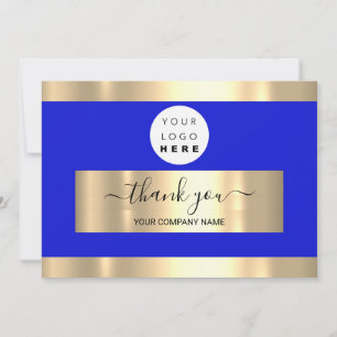 Vielen Dank für Ihr Business Insert Card Royal Blu Einladung