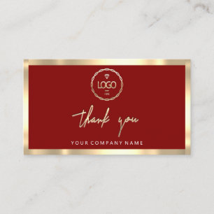 Vielen Dank für Ihr Business Insert Logo Gold Bur Visitenkarte