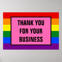 Vielen Dank für Ihr Business LGBT Kunden Rainbow P