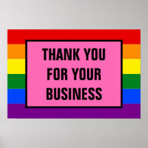 Vielen Dank für Ihr Business LGBT Kunden Rainbow P
