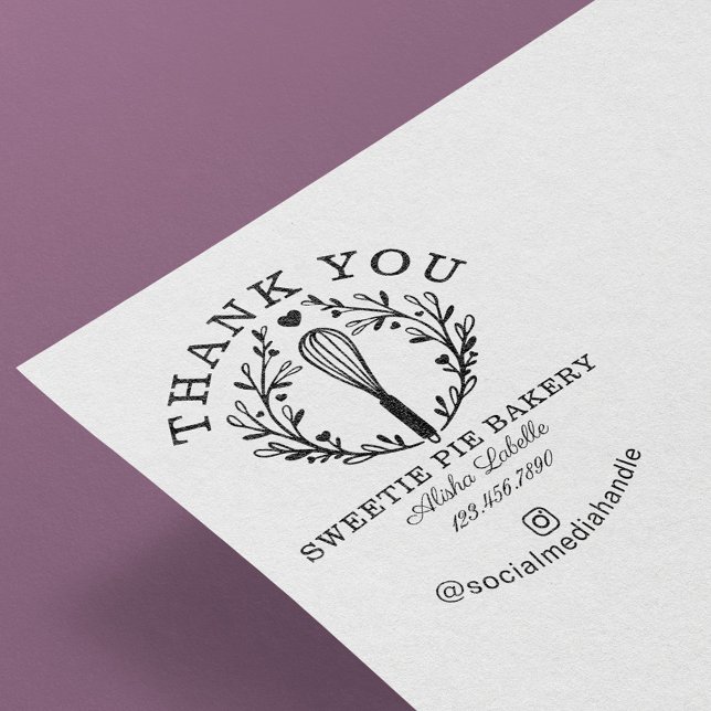 Vielen Dank für Ihr Business Pink Bäckerei Whisky  Gummistempel (Von Creator hochgeladen)