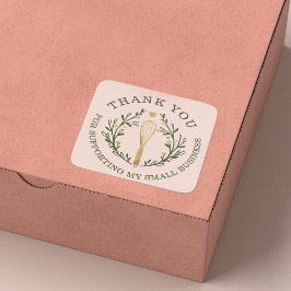Vielen Dank für Ihr Business Pink Bäckerei Whisky  Runder Aufkleber