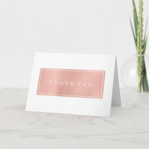 Vielen Dank für Ihr Business Pink Rose Gold White Dankeskarte