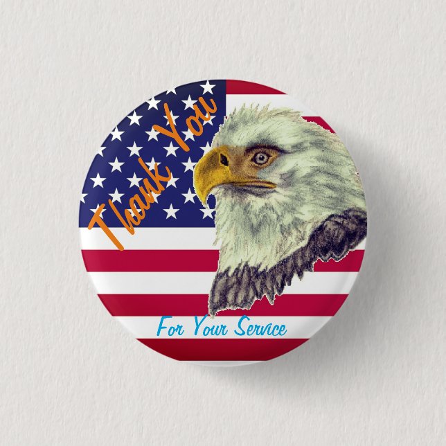 Vielen Dank für Ihr Button (Vorderseite)