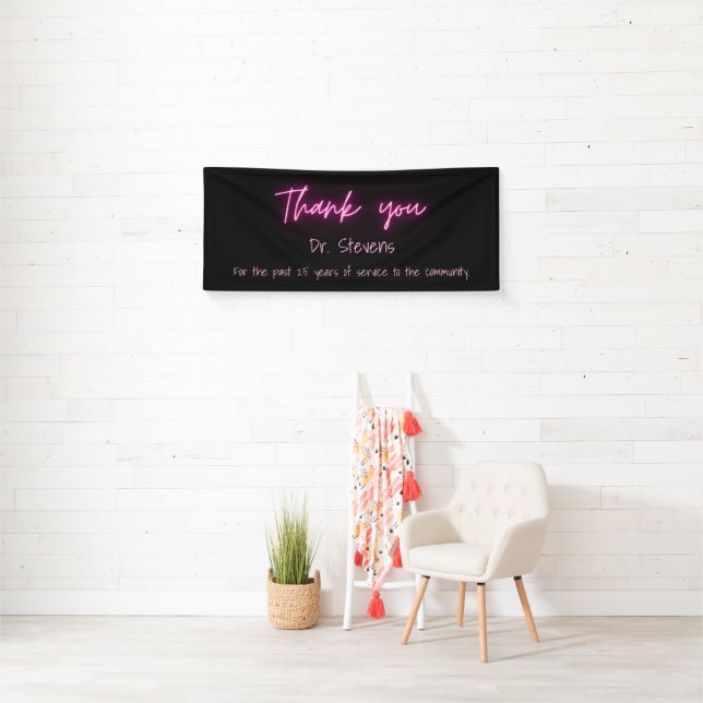 Vielen Dank für Ihr einfaches, modernes Black Pink Banner (Insitu)