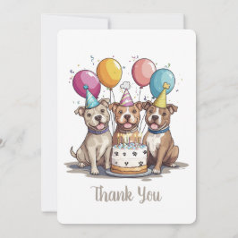 Vielen Dank für Ihr Geburtstag Pit Bull Hunde Dankeskarte