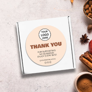 Vielen Dank für Ihr Geschäft mit Bäckerei Runder Aufkleber