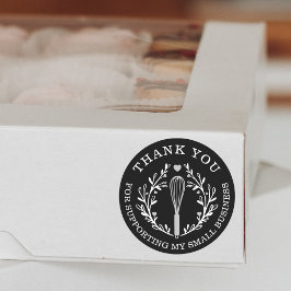 Vielen Dank für Ihr Geschäftsgebäck Whisky Logo Runder Aufkleber