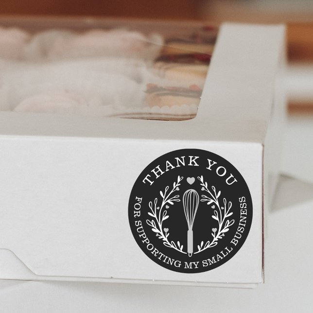 Vielen Dank für Ihr Geschäftsgebäck Whisky Logo Runder Aufkleber (Von Creator hochgeladen)