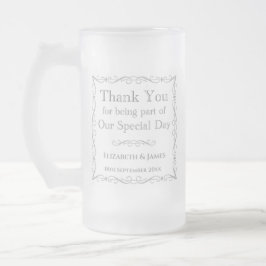 Vielen Dank für Ihr Geschenk für Hochzeitsgäste Mattglas Bierglas