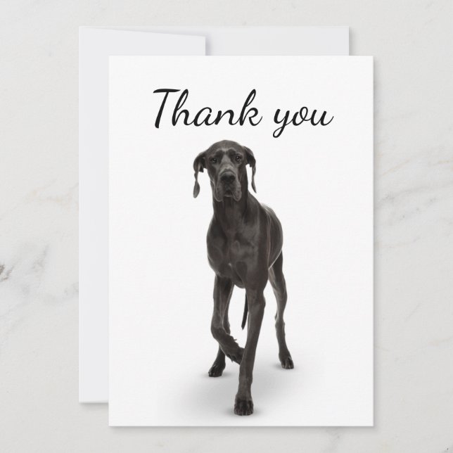 Vielen Dank für Ihr großes Dane Hund Tier Dankeskarte (Vorderseite)