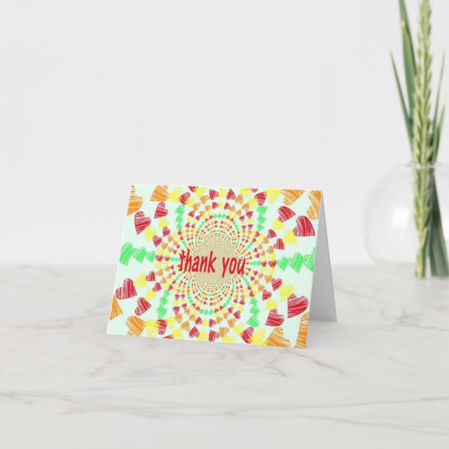 Vielen Dank für Ihr Herz Dankeskarte (Vorderseite)