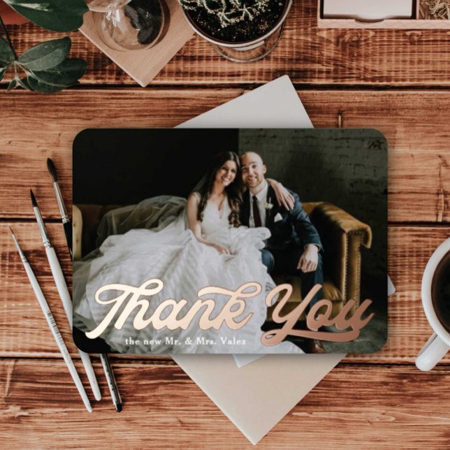Vielen Dank für Ihr Hochzeitserlebnis Foto Real Fo Folieneinladung (Von Creator hochgeladen)